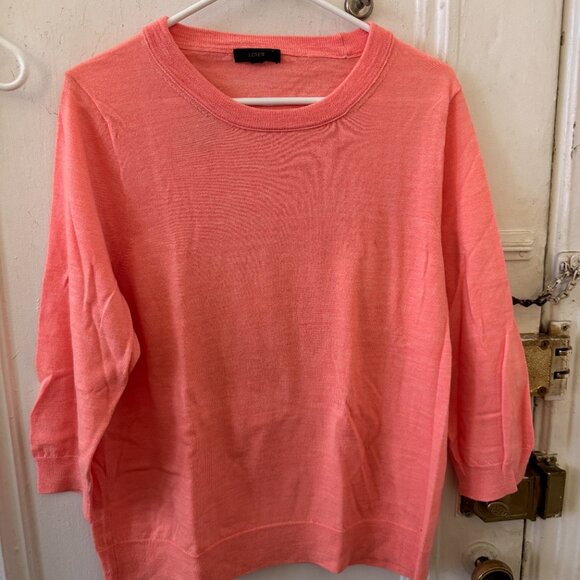 J Crew Tippi Crewneck sweater in Merino, XXL in Coral Pink - Picture 2 of 3